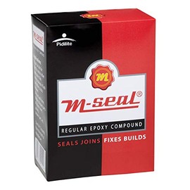 Pidilite M-SEAL Regular Epoxy Compound 1 x 25g - Waterproof, High Strength, Flexible, Quick Curing - Bonds Metal, Glass, Concrete, Ceramic - Clear