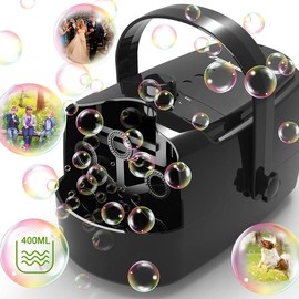 Zerhunt Bubble Blaster - Easter Bubble Machine for Kids, Automatic Outdoor Blower for Backyard & Beach, 18000+ Bubbles/Min, Birthday Gift Springtok - Color: Black