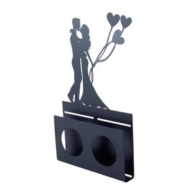 Gorise Handcrafted Iron Sculpture Candlestick Ornament Romantic Couple For Anniversaries Wedding Decoration Anniversary Couples Gifts