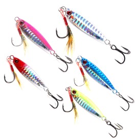 Anglerkey Fishing Jigs,Jigging Lure 1oz Fishing Metal Jigs Lead Jig Spoon Casting Shore Pitch Fishing Artificial Bait Sea Anglers Hard Wobbler Baits Tackle