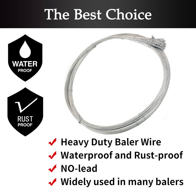 RETON-PPE Baling Wire 14 Gauge 14 Ft 80PCS,Baler Wire Ties