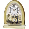 Rhythm Clocks "Joyful Crystal Gold Musical Mantel Clock