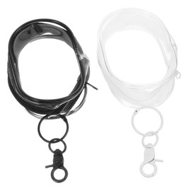 COHEALI 2Pcs Clear Storage Bag for Mini Figures Accessories Durable Hanging USB Flash Disk Organizer Portable Keychain Pouch for Cords Chargers Collectibles Stylish Design