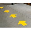 Brady Nonabrasive Arrow Shape Floor Marking Tape, 4" Width, Yellow