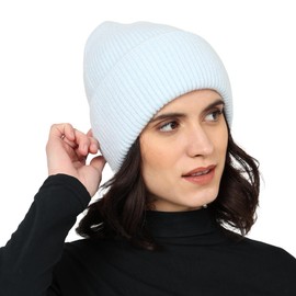 JILANI HANDICRAFT Casual Winter Knit Beanie for Women, Thick Warm Skull Cap Women Beanies, Stylish Women's Warm Winter Hats (Acrylic, Sky Blue)