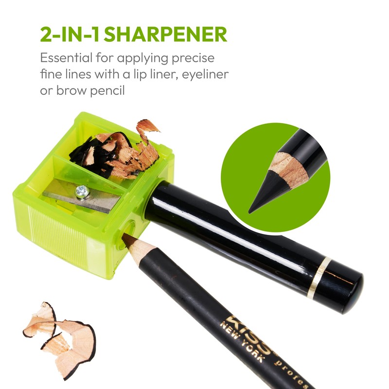 kiss new york Professional Duo Pencil Sharpener, Convenient, Essential Tool