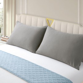 NookZuzu Ultra Soft 1800 Thread Microfiber Pillow Cases Pillowcases with Envelope Closure Dark Gray Set of 2 Queen Size 20 x30 Wrinkle, Fade and Microfiber Resistant Pillowcases