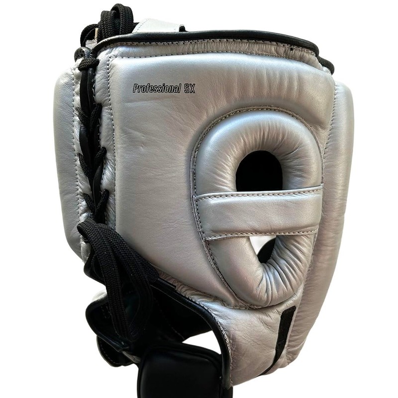 PRIZE RING "Professional SX" Lightweight Headgear, Grey Silver/Black (L)