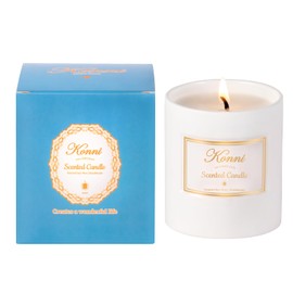 KONNI 9oz Premium Scented Candles for Home -Soy Wax Candles, Pine and Cypress Scented Candle, Long-Lasting Aromatherapy Candle,Non Toxic Candles Gift for Stress Relief (Candle Cube Mug)