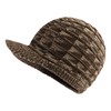 LANGZHEN Unisex Winter Hats with Visor Warm Ski Hat Stylish Knitted Hat for Men and Women(Coffee mixed with khaki-Melange)