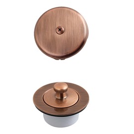 Kingston Brass DLT5301AAC Trimscape Twist and Close Tub Drain Conversion Kit, 3-1/8" (L) x 2-3/4" (W) x 2-1/4" (H), Antique Copper
