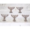 Midwest Craft House 5 Cast Iron Whale Tail Hooks Or