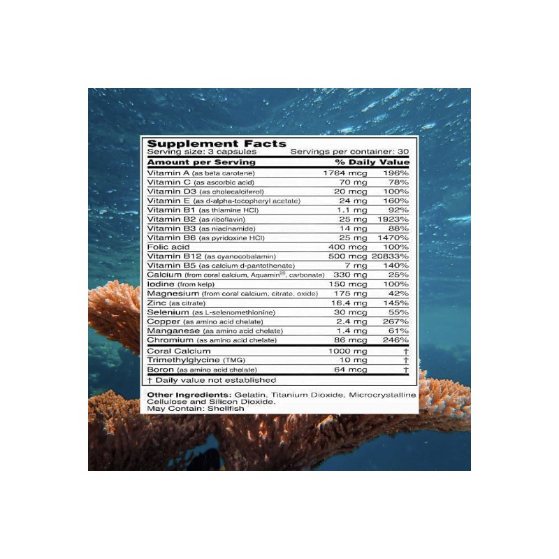 Bobs Best Coral Calcium Supreme I 100% Pure Marine Coral,