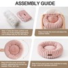 MEWOOFUN Donut Dog Beds for Small Dog, Calming Bed Round