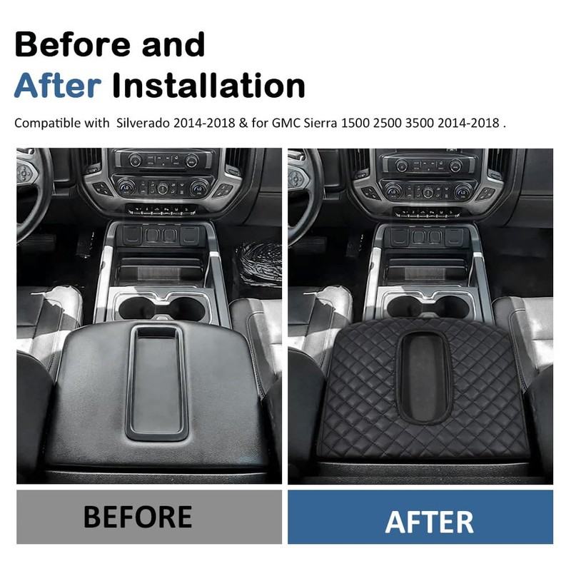 DEYTOP Center Console Cover for Chevy Silverado & Sierra 2014-2018