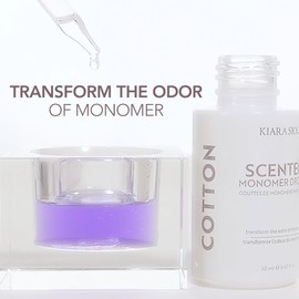 KIARA SKY Monomer Scented Drops Cotton | Monomer Acrylic Nail Liquid | Professional Monomer Drops Nail Art | Long-Lasting Acrylic Monomer Liquid Scented Nail Drop (0.67 fl oz) Cotton