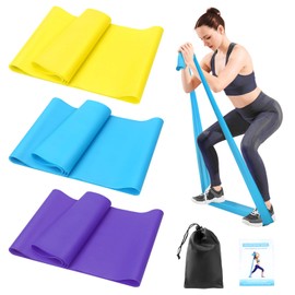 Resistance Bands, Exercise Bands for Physical Therapy, Elastic Bands for Home Exercise, Resistance Bands for Exercise Therapy, Stretch, Recovery, Pilates, Rehab, Strength Training and Yoga Starter Set