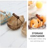 Angoily Pack of 3 Wire Egg Basket with Wooden Handle