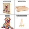 Wooden Jigsaw Puzzle, Loyal Golden Retriever Wooden Puzzle for Adults,