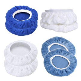SaferCCTV juego de cera pulidora de coche de 7 y 8 pulgadas, capó de amortiguador de microfibra suave para pulir capó, lana + algodón + microfibra + forro polar coral