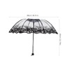 Beavorty Transparent Umbrella, Foldable & Portable 3-Fold Manual Clear Rain