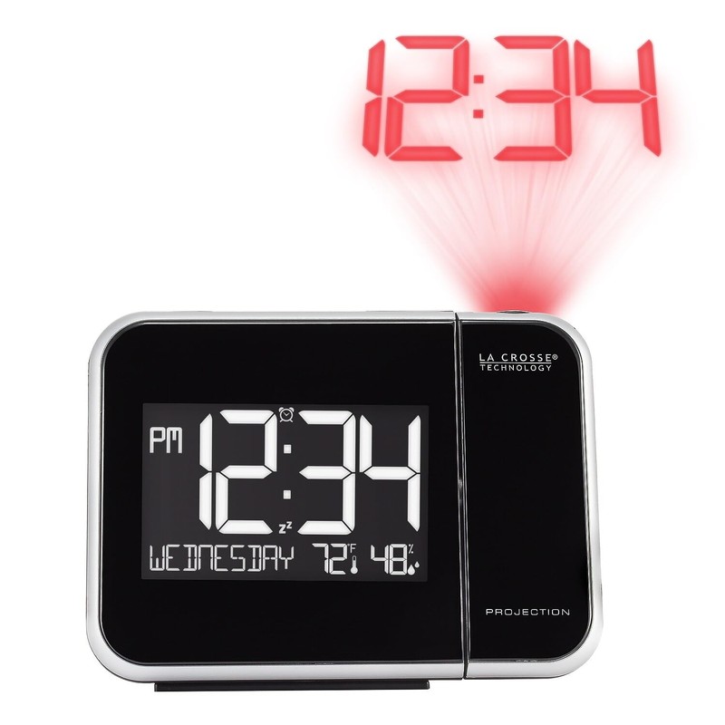 La Crosse Technology 616-1412 Projection Alarm Clock with Indoor Temperature