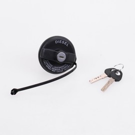 Fiat Original Fuel Cap Lockable 2 Keys Diesel 71802900 Black Metal for Van, Ducato 244 250