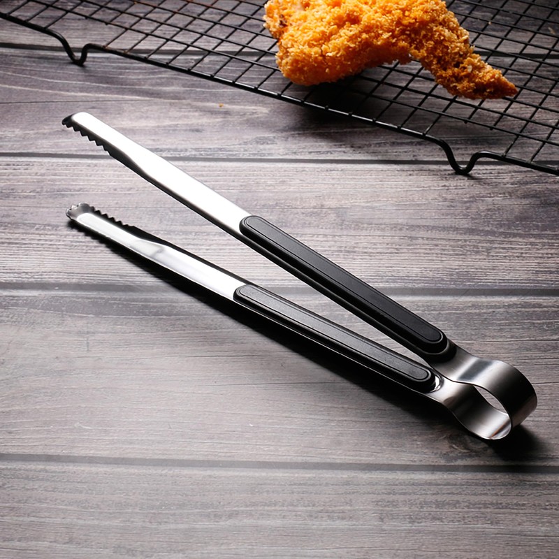 Stainless Steel Kitchen Tongs Cooking Utensils, with Non-Slip Easy Grip