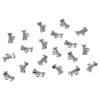 [Qicarkey] 120 Pcs Dog Bone Charms Silver Alloy Pet Dog