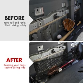 Mabett Rear Seat Back Storage Net for Ford Maverick 2022-2025, Elastic Anti-Shift Cargo Control Organizer Accessories Behind Folded Seats