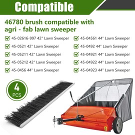Ximoon 46780 Lawn Sweeper Brush Compatible with Agri-Fab Lawn Sweeper, 21" Brush for 42" Tow Behind Lawn Leaf Sweeper 45-0261 45-02602 45-02603 45-0456 445-0492 45-04922 45-04924 45-0521