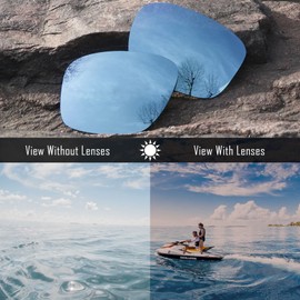 TRUSHELL Polarized Replacement Lenses for Oakley Sutro OO9406 Sunglass - Deep Water Blue