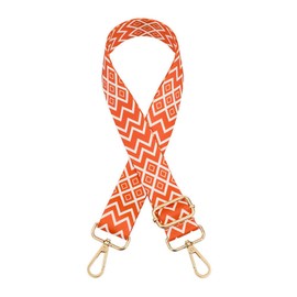 Bag Strap for Changing, 3.8 cm Wide Shoulder Strap for Women, Adjustable 75-130 cm Bag Strap with Carabiner, Shoulder Strap for Bags, Handbags, Shoulder Strap, Orange A