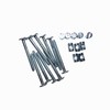 Silver Cot Bed Bolt Kit - 6mm M6 x 60mm