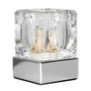 MiniSun Modern Glass Ice Cube Touch Table Lamp with Chrome