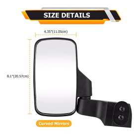 Door Mounted Side Mirrors 2889241 Fit For 2018-2025 Polaris Ranger XP 1000 Crew