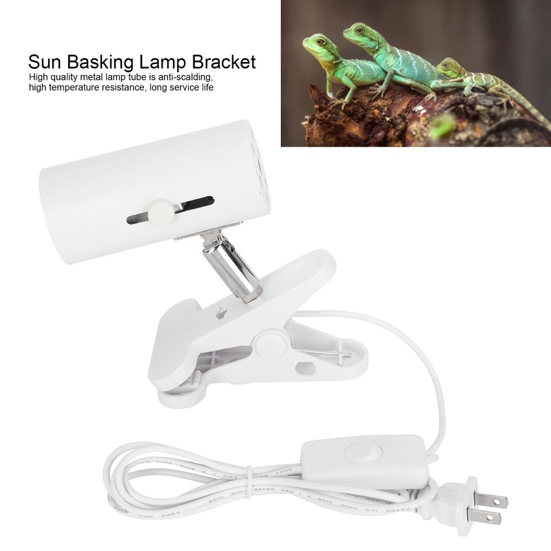 Reptile Sun Basking Lamp Clip on Bracket Rotatable Heat Light