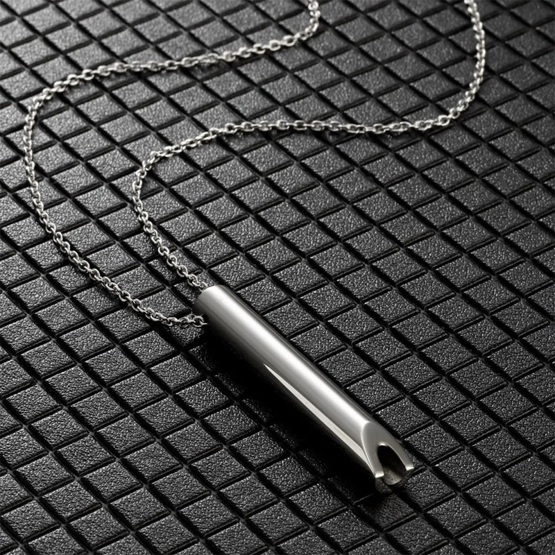 Sarini 2PCS Stainless Steel Whistle Meditation Mindful Breathing Relieve Anxiety
