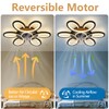 Black-Star ring Ceiling Fans with Lights and Remote, 27 Inch
