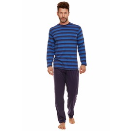 Selente Sweet Dreams Men's Modern and Comfortable Soft Cotton Pyjamas / Shorty Pyjamas Various Models, Blue/Dark Blue