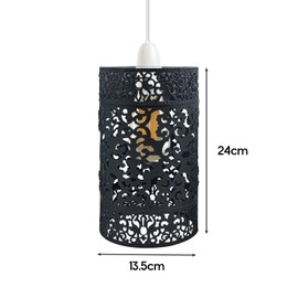 Vintage Cage Metal Lamp Shade - Industrial Metal Cage Light DIY Ceiling Pendant Lights for Dining Room Bedroom Loft Hallway (1, Brushed Copper 2)