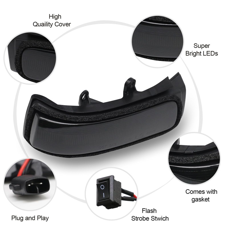 AUYICH LED Side Mirror Turn Signal Lights Compatible With RAV4