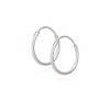 NKlaus 14 mm 925 Sterling Silver Creole Earrings 5161, Sterling