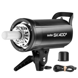 Godox SK400II Strobe Flash Light 400Ws with Standard Reflector, GN65 5600K 2.4G Bowens Mount with 150W Modeling Lamp, for Photography Studio, Portrait Shooting
