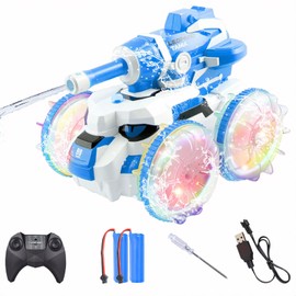 OBEST Remote Control Car, RC Truck That Shoots, 2.4Ghz Shooting Waterproof Car with Light,360 ° Stunt Rotation, 4WD All-Terrian Off-Road, Automatic Water Absorption