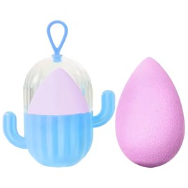 Make-up-Schwämme für trockene und nasse Verwendung mit Aufbewahrungsbox in Kakteenform, Beauty-Schwamm für Grundierung, Puder und Creme