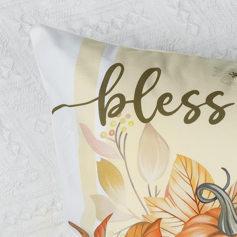 Bonhause Autumn Pumpkin Cushion Covers 45 x 45 cm Fall