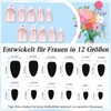 Virellay Almond Fake Nails, Artificial Fingernails, Press On Nails Almond