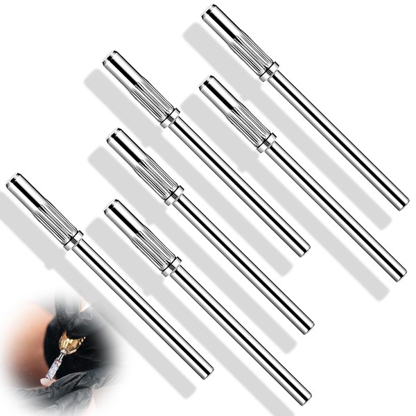6 Pcs Mandrel Nail Drill Bits, 3.1 MM Mini 3/32