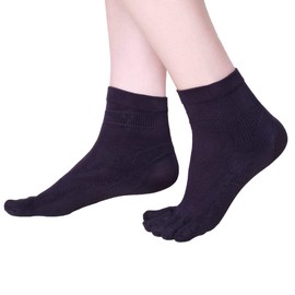 BE ALKA 5 Finger Arch Forming Socks, Black, Medium